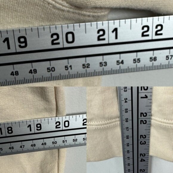 Sezane Lexi Sweatshirt Cream Hoodie Organic Cotton Size Medium French Minimalist - Picture 14 of 16